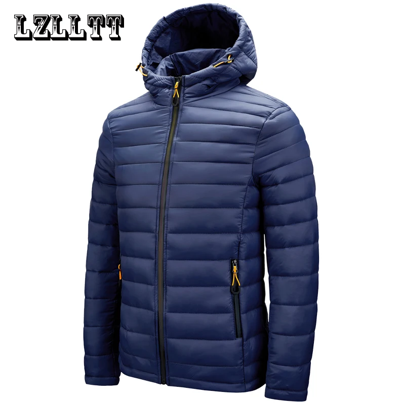 

New Men Winter Warm Waterproof Parkas Jacket Coat Mens Autumn Hooded Casual Outwear Detachable Hat Outfits Parkas Coat Male