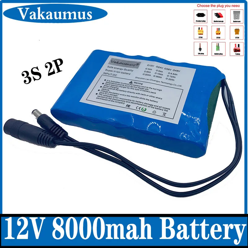 

New Portable Super 12V 8000mah Battery Rechargeable Li-ION Battery Pack Capacity DC 12.6V 10Ah CCTV Camera Monitor