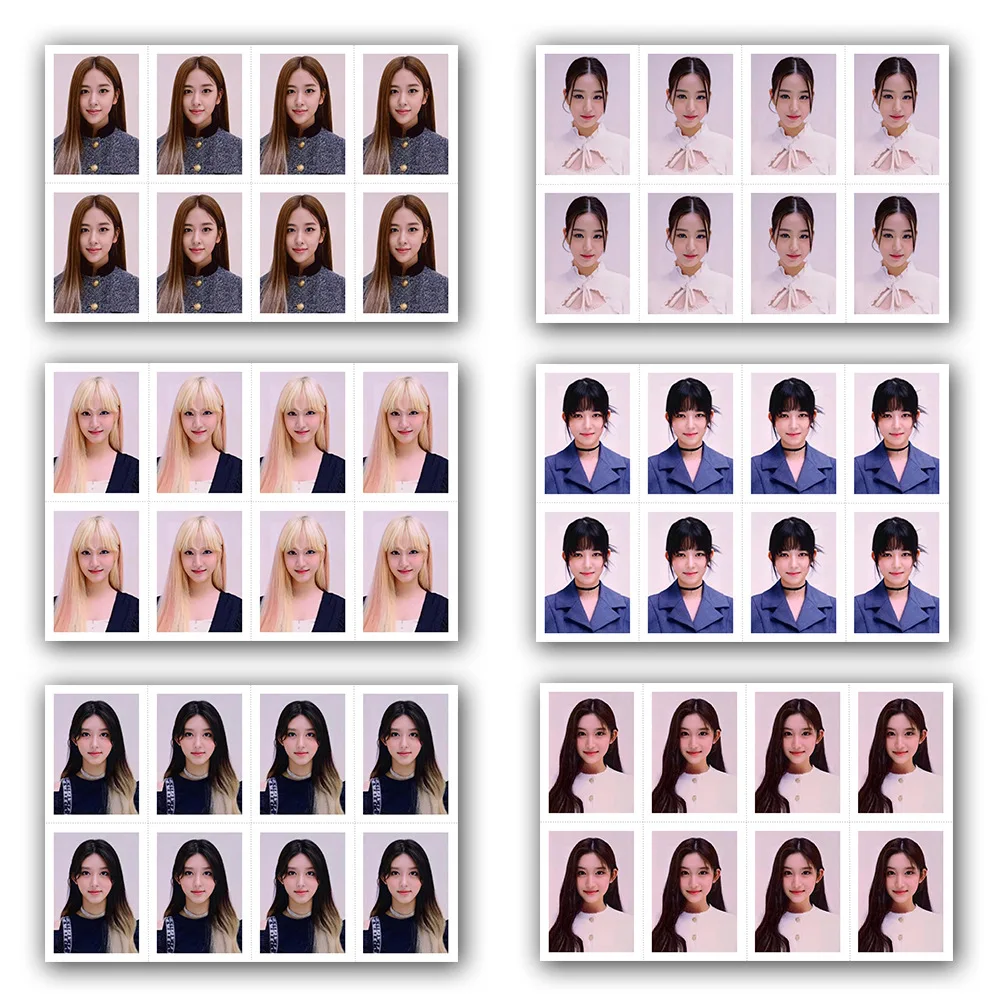 

6 шт. KPOP IVE ELEVEN однодюймовый идентификационный фото GAEUL YUJIN King Wonyoung Leeseo кошелек фотокарты один дюйм фотопоклонники подарки коллекционные предметы