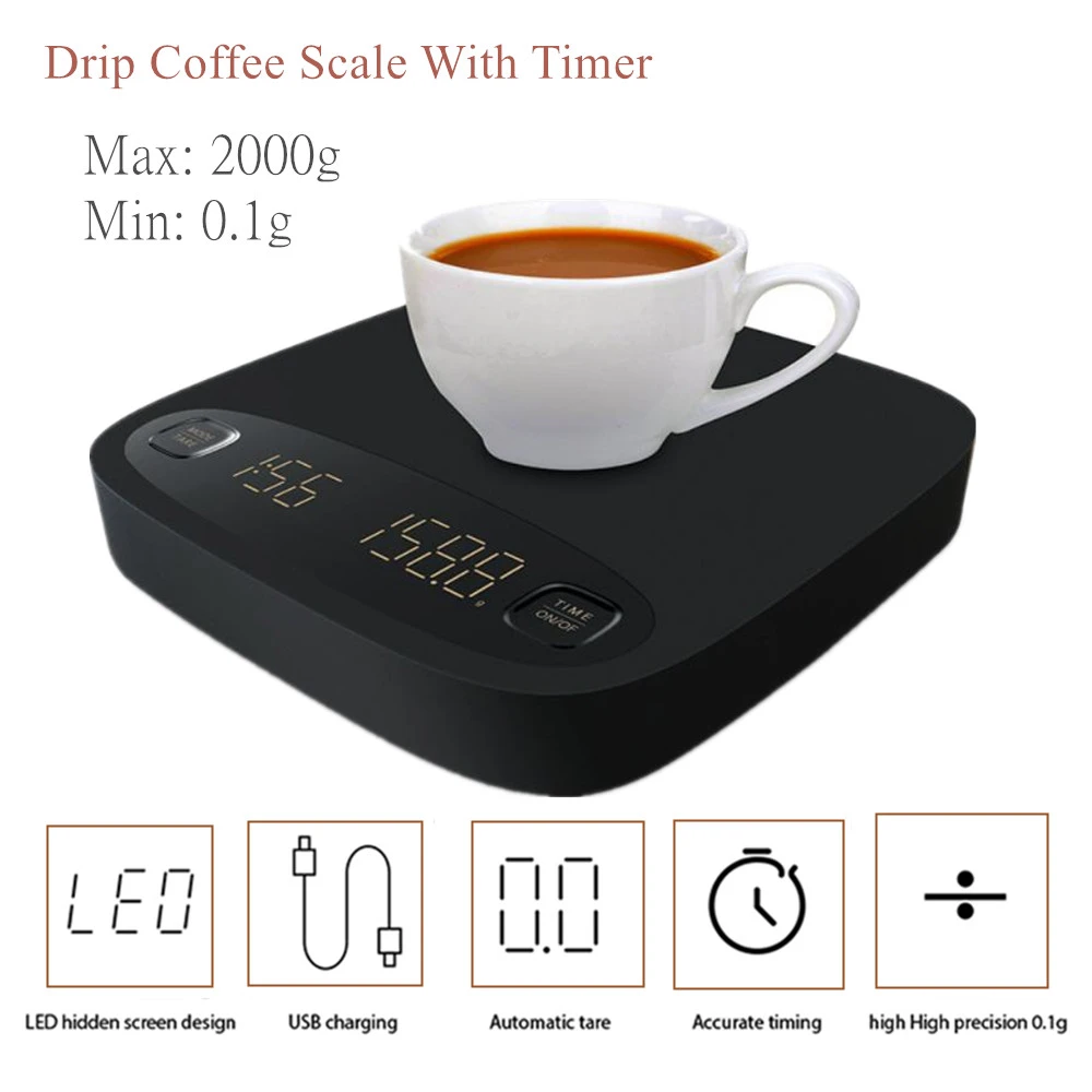 2022 Newest Drip Coffee Scale With Timer Smart Digital Scale Pour