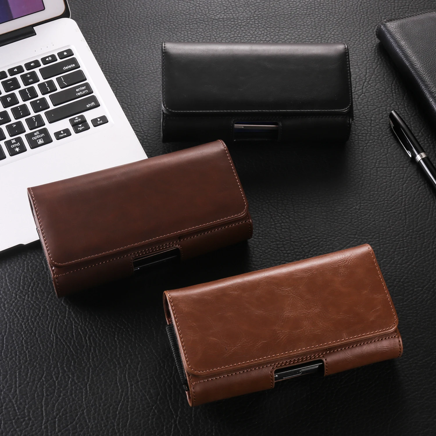 Hochwertige zweilagige horizontale Taillen-Handytasche für iPhone 16 Pro Max, Herren-Karten-Ledertasche für Samsung S24 Ultra 6,7 Zoll -6,9 Zoll – Detail 16