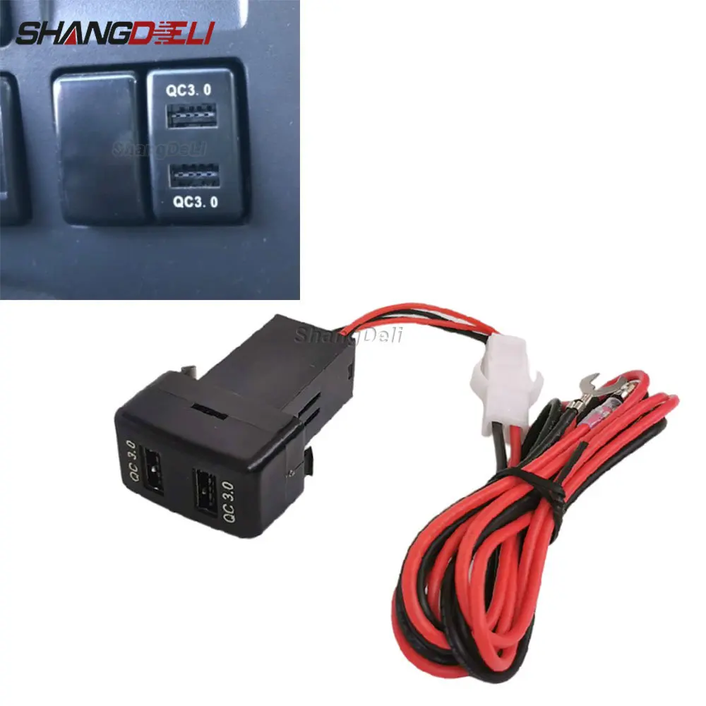 

Автомобильное зарядное устройство для телефона с USB-разъемом для Isuzu Van 700P KV100 KV600 Retrofit QC3.0