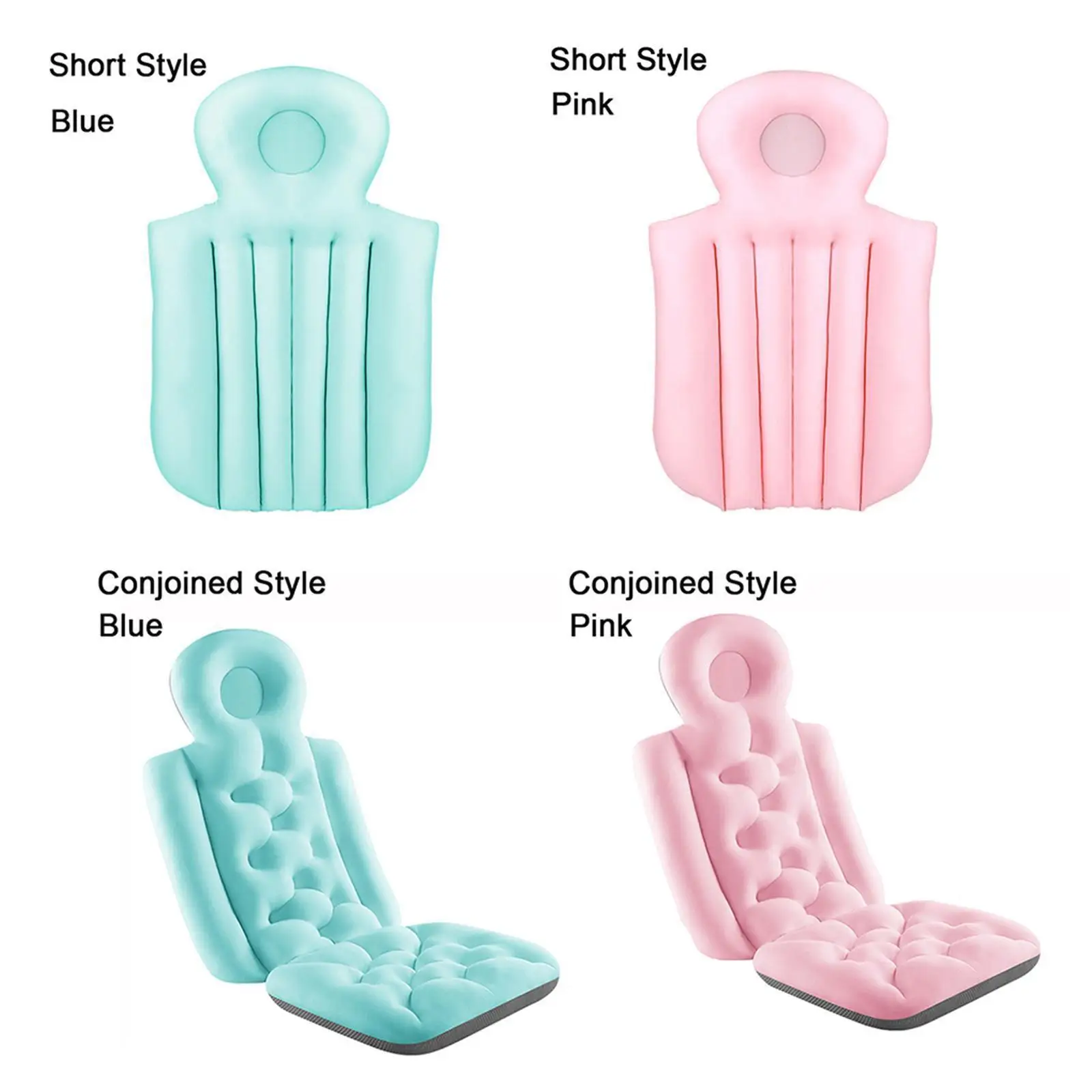Full Body Bath Pillow Non-Slip Neck Back Shoulder Rest Cushion Washable B