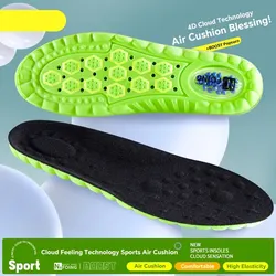 Cloud Sport Insoles: Enhanced Comfort & Breathable Shock Absorption for Active Feet (Green)