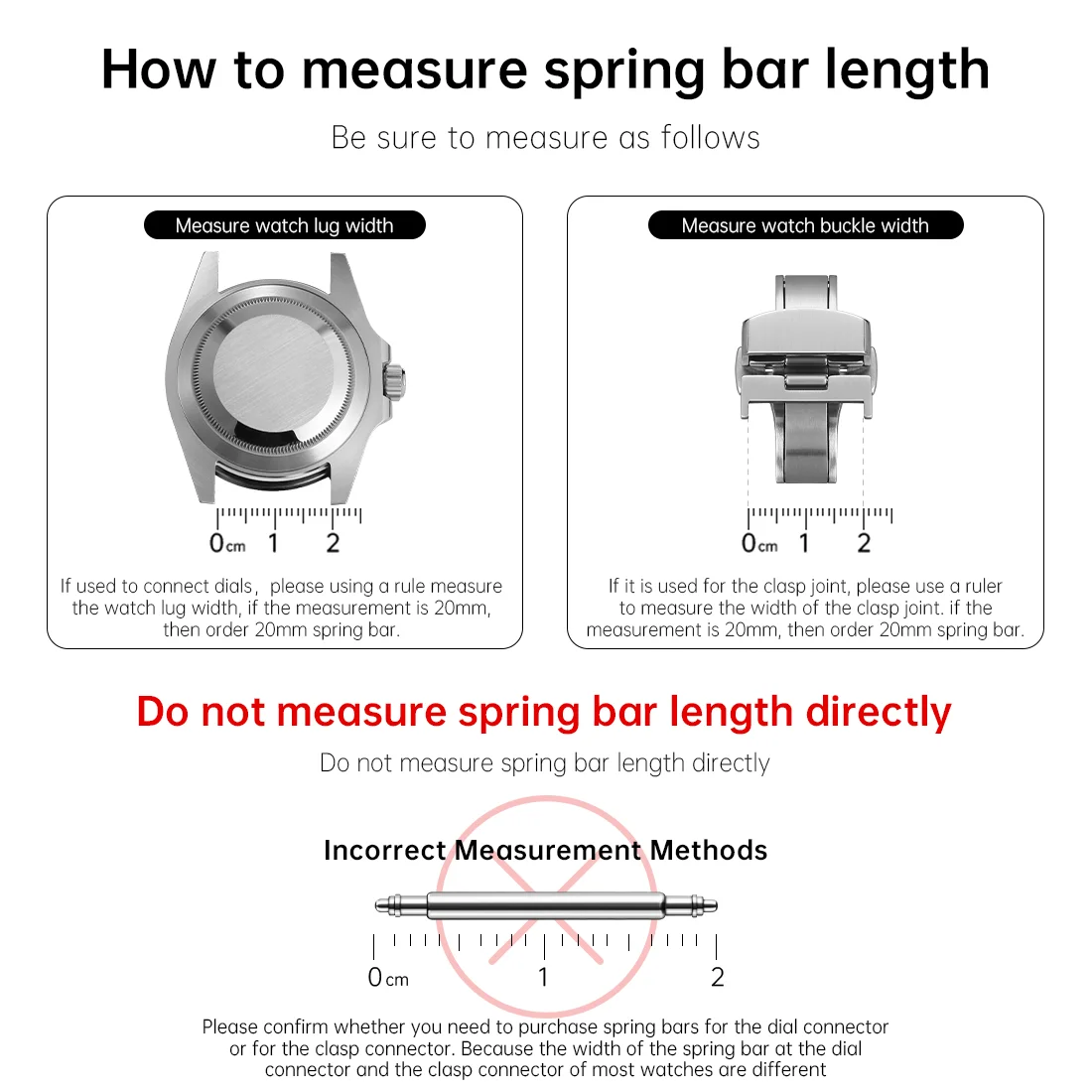 Maikes Premium Quick Release Stainless Steel Spring Bars