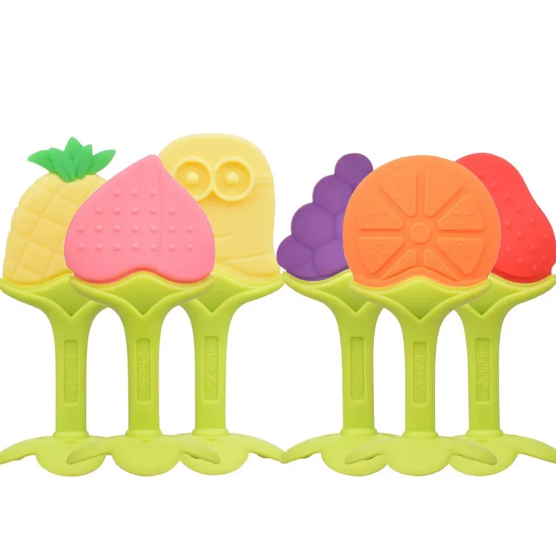 baby Feeding Baby Teether Safe Toys Toddle Banana Teething Ring Silicone Chew Dental Care Toothbrush Nursing Beads Gift Infant