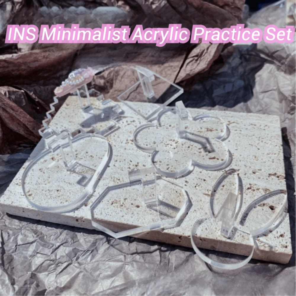 연습 아크릴 아크릴 네일 홀더 투명 하트 모양 네일 아트 디스플레이 스탠드 아크릴베이스 트레이닝 사용