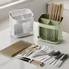 Utensil Holder Cutlery Drainer Kitchen Tableware Storage Bucket Plastic Chopstick Spoon Storage Rack Detachable Kitchen Tools 3