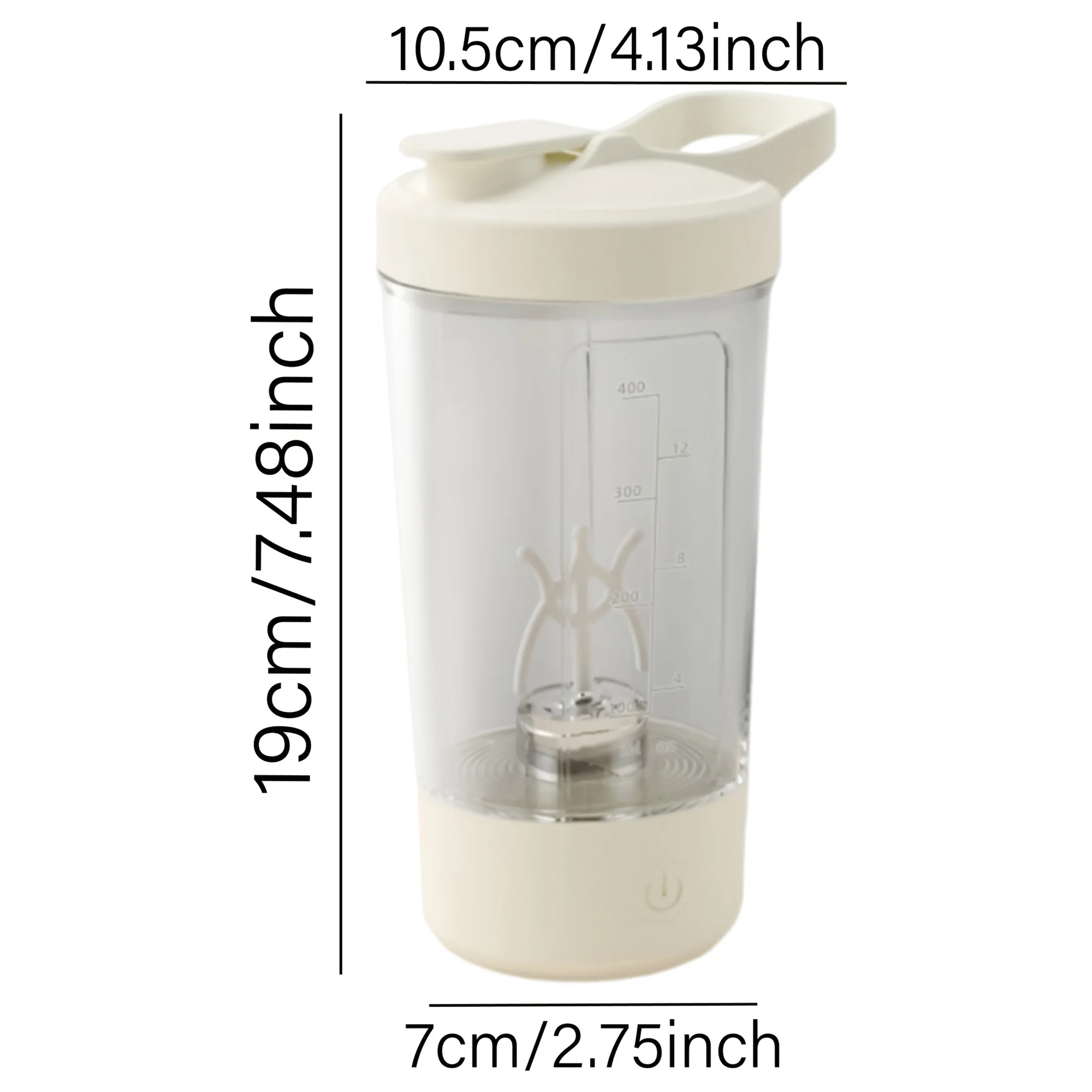 1pc Electric Protein Shaker Bottle-USB Rechargeable Blender, 450ml Multipurpose Mixer Cup for Fitness Enthusiasts