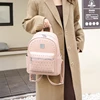 Fashionable Rivet Backpack for Women 2024 New Fashion Versatile Student School Bag Casual Simple Soft Leather Texture Backpack 3