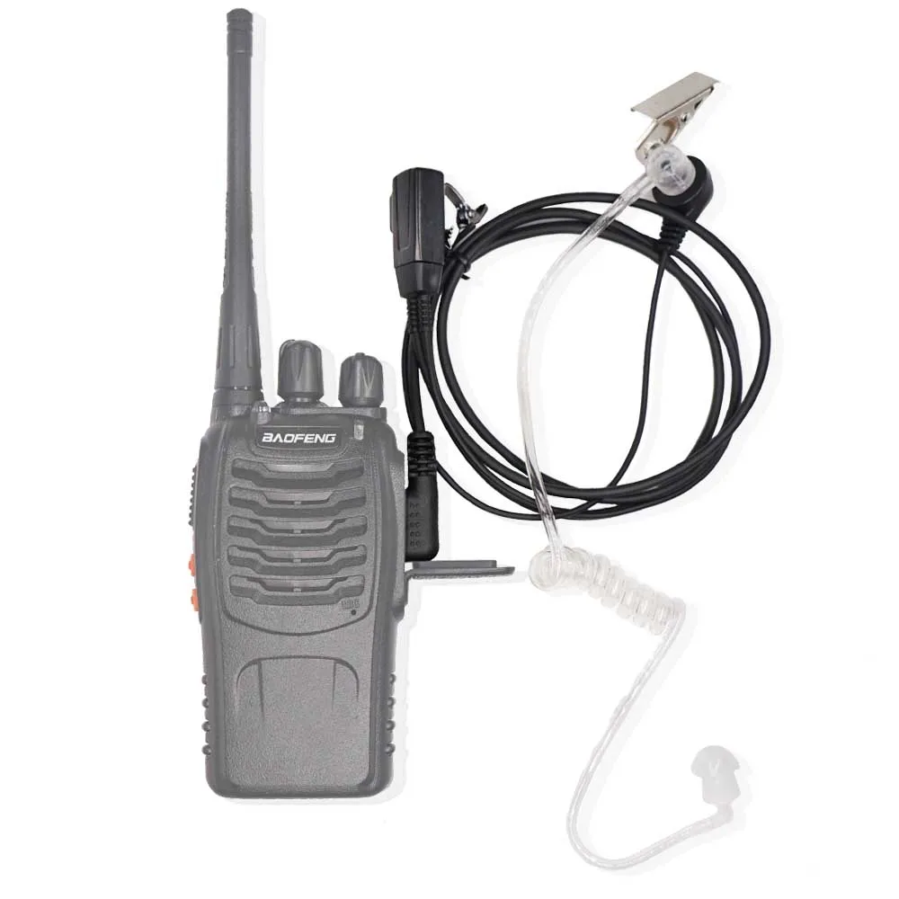 Acoustic Tube Earpiece with Throat Mic and PPT Button