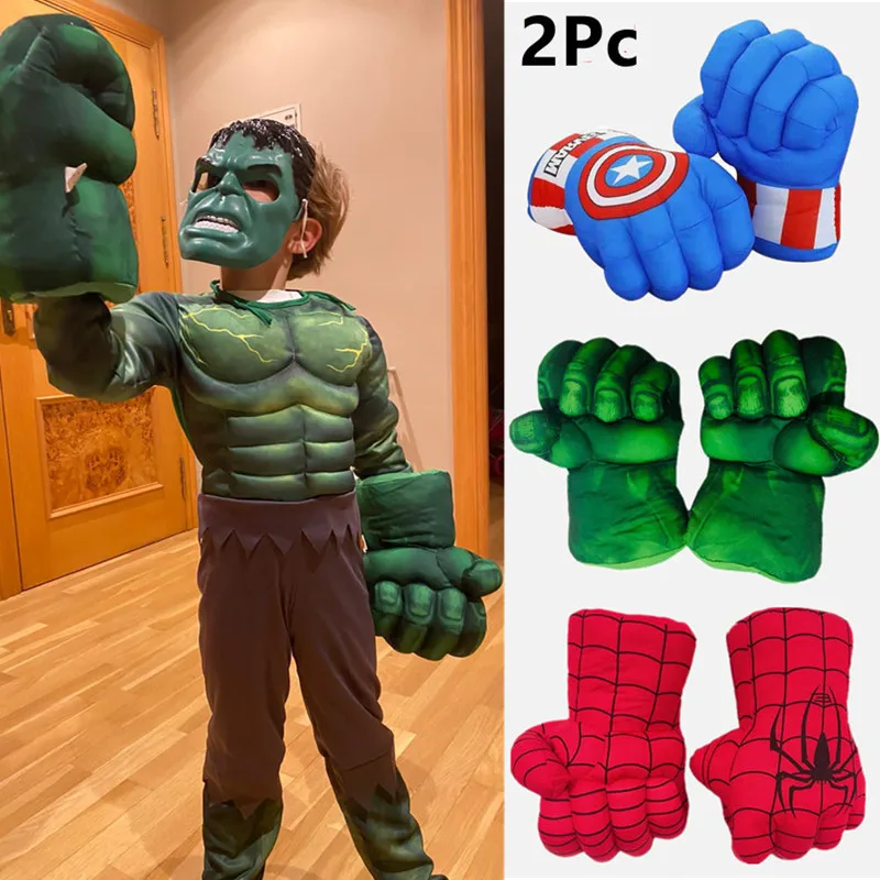 4-12Y Child Infinity War Foam Gloves Fist Plush Gloves Performing Shield Props Toys Kids Gift Spider Fantasy Game Costume anime cosplay props
