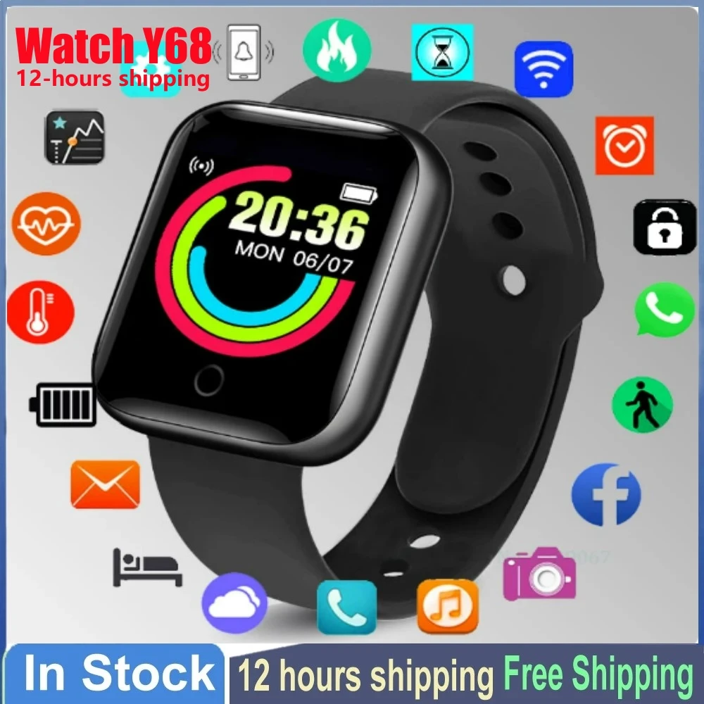 Y68SmartWatchColorScreenStepCountingMultiSportModeMessage