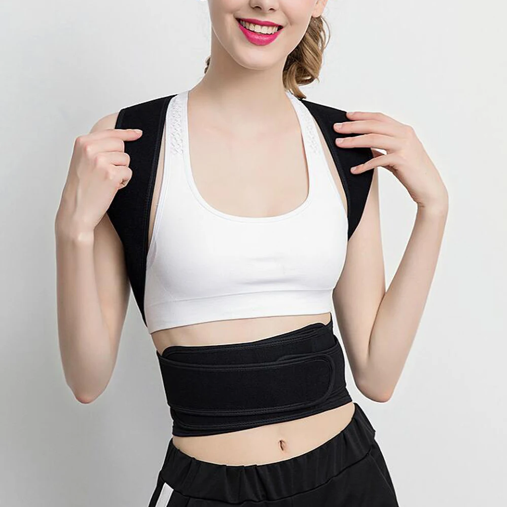 Medical Alloy Bar Posture Corrector Neoprene Back Corset Brace Straightener Shoulder Back Pain Belt Spine Support Belt Men Women 3