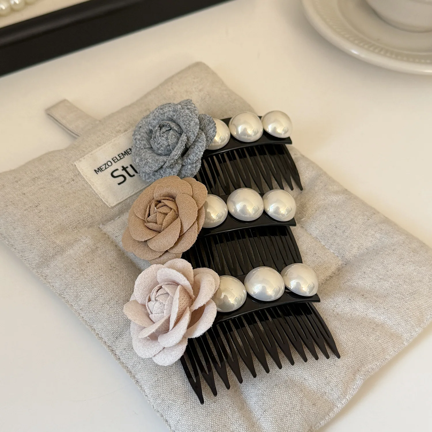 Pettine per capelli con perle per chignon accessorio elegante_voghion.com