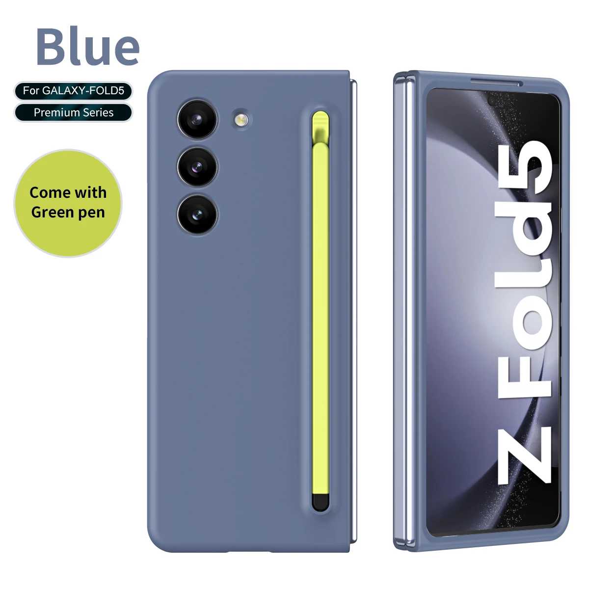 Per Samsung Galaxy Z Fold 5 4 Custodia Colorata Touch Pen Pellicola Temperata Opaca Skin-Friendly Pieghevole Antiurto Hard Cover Accessorie