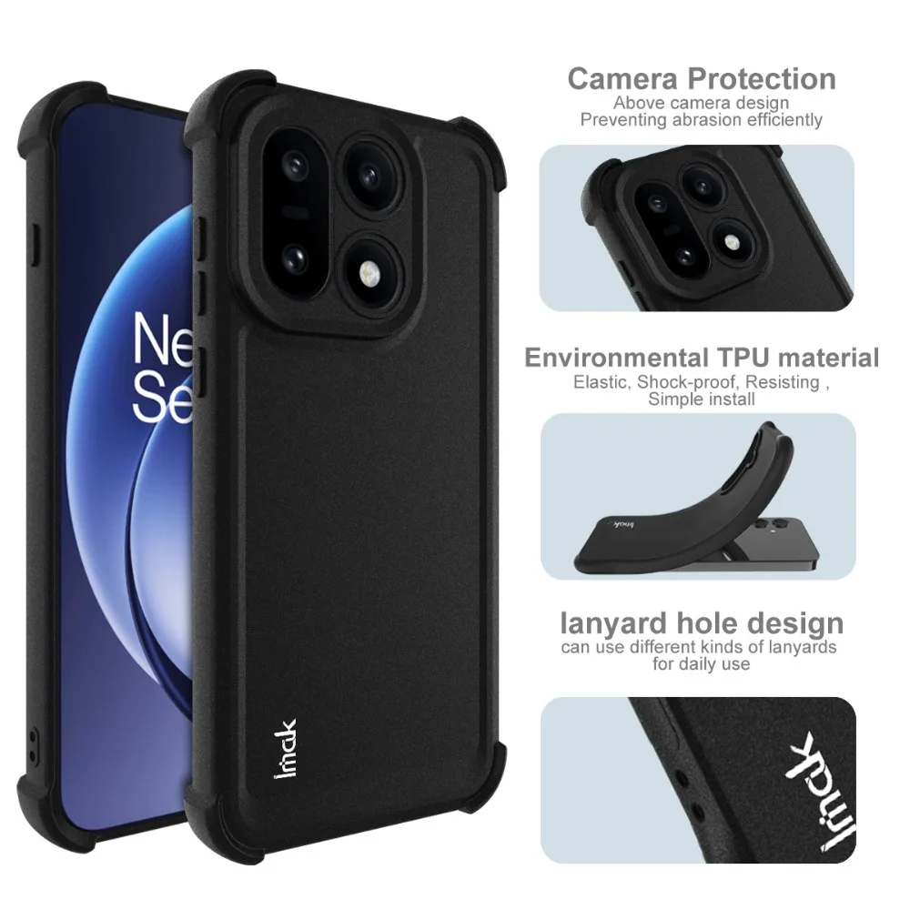 Enhanced Matte Back Case with Lens Protection and Air Bag Bumper Armor - Soft Skin Design