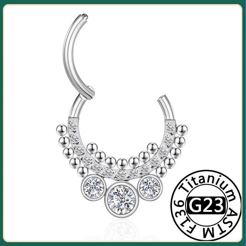 

Рукоятка G23, распашной сегмент для хрящевой ткани уха, ранцевые кольца для перегородки уха, ювелирные изделия для пирсинга, 16 г