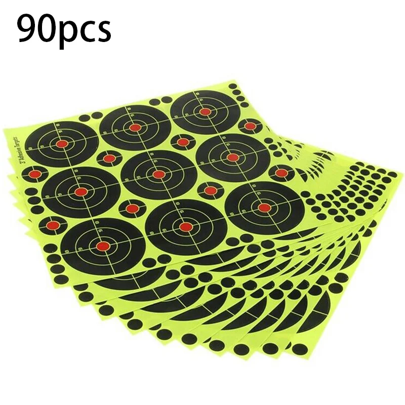 

90Pcs 3 Inch Targets Reactive Splatter Paper Reactivity Aim Shoot Target Hunting Accessories Target For Archery Targeting