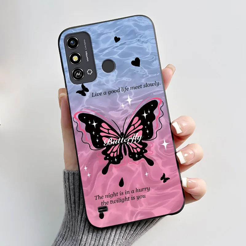 Aesthetic Cute Cat Astronaut Black Soft Silicone Phone Case & Bumper Cover