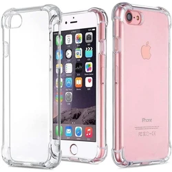 Shockproof Transparent Soft TPU Phone Case - Durable Protective Back Cover for 5 5S or SE (Clear)