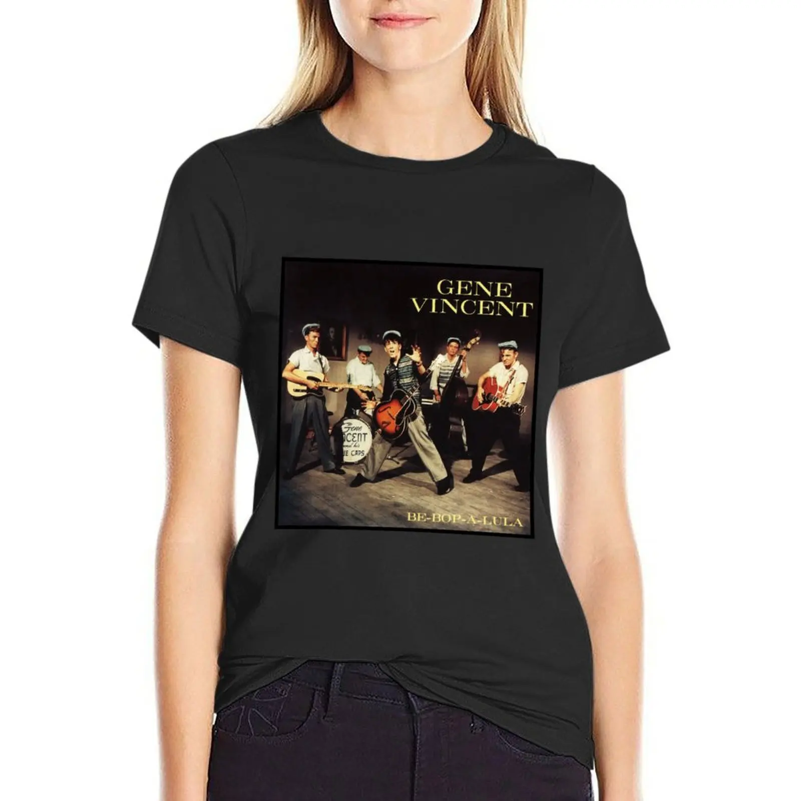 

CLASSIC GENE VINCENT BE-BOP-A-LULA IMAGE T-shirt Aesthetic clothing hippie clothes luxury designer clothing Women