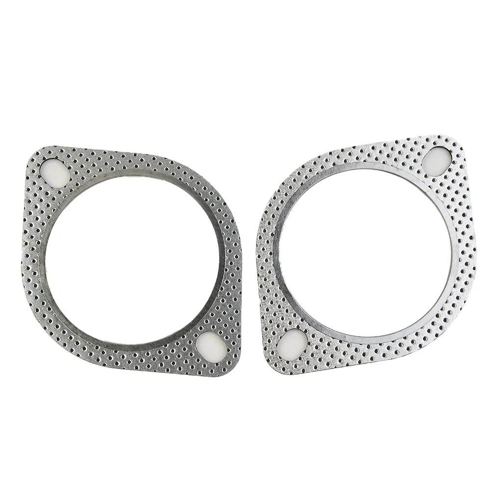 Car Downpipe Flange Gasket Exhaust System 76mm Accessories Metal Multi Layer Reinforced 2x3" Inch exhaust gasket