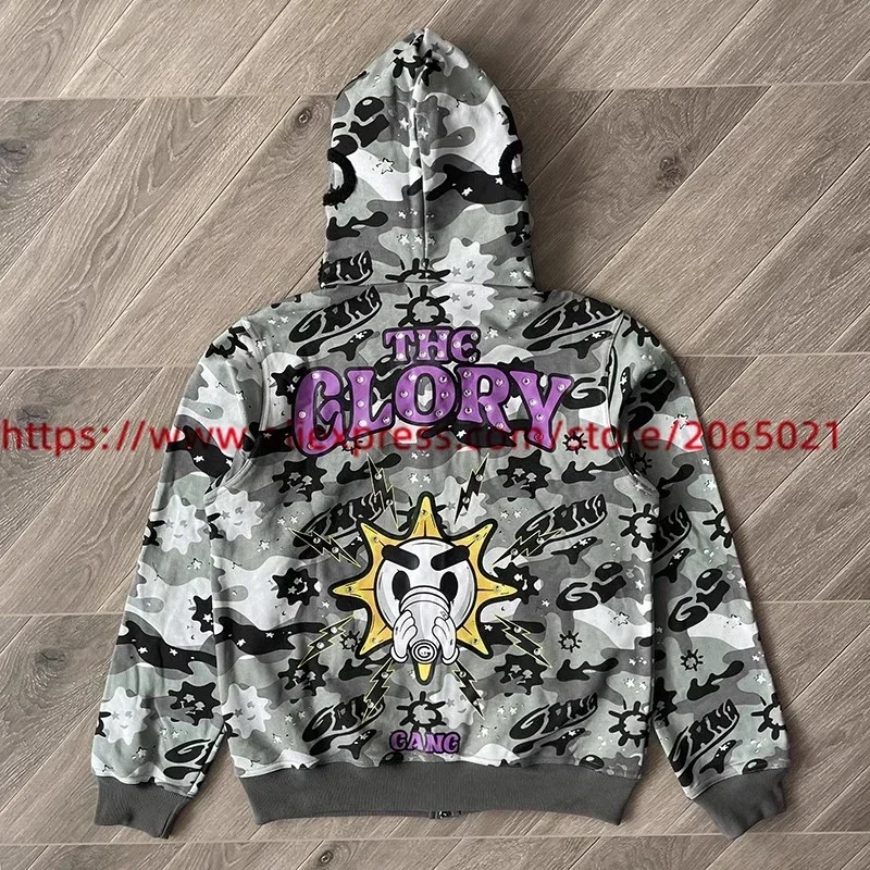 glo gang パーカー Zip Hoodie S Logo-Zip-Up-Hoodie-Pink-