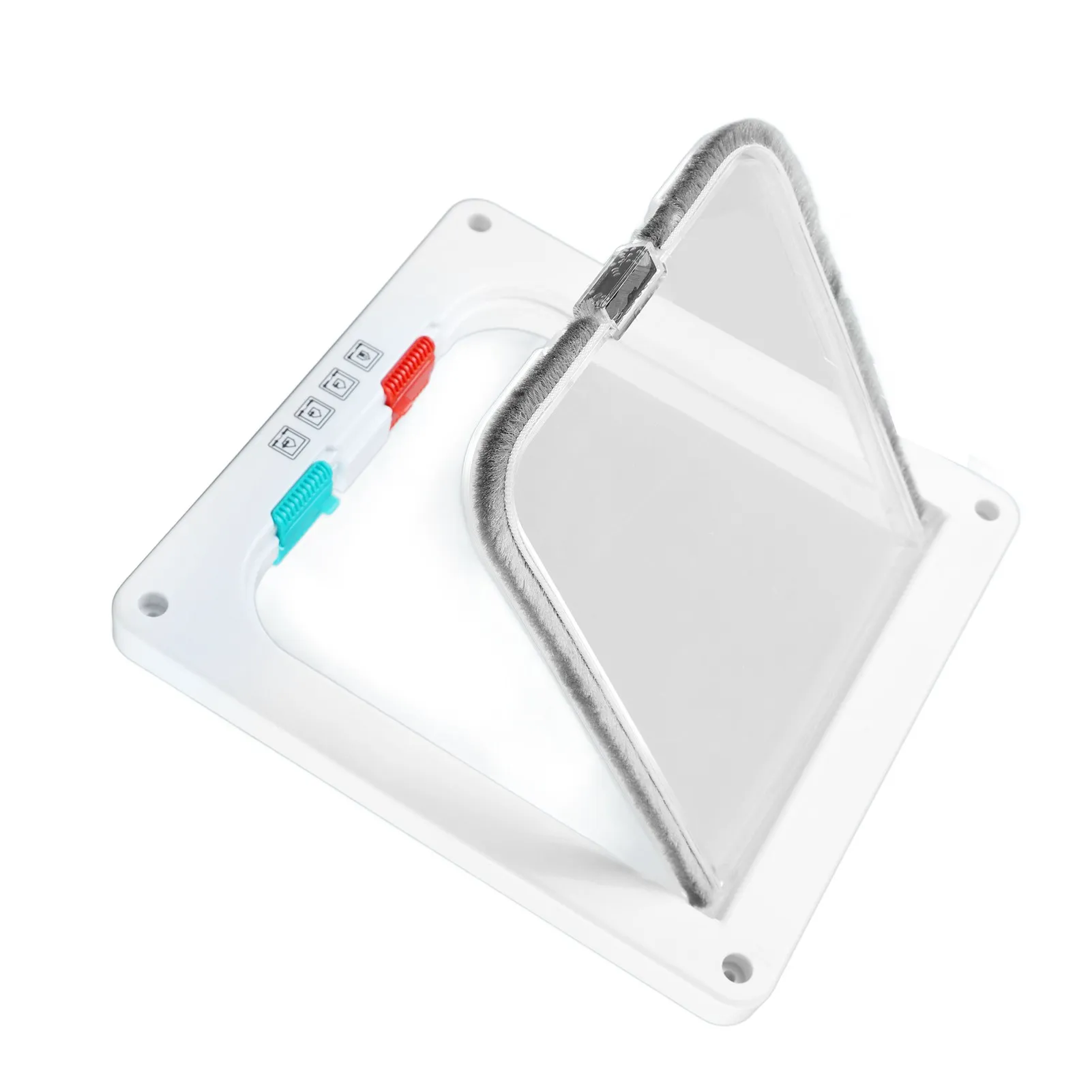 Cat Flap Door Lockable Low Noise Interior Exterior Kitten Door Window Wall White Kitten Flap Pet Lockable Cat cat door,pet door