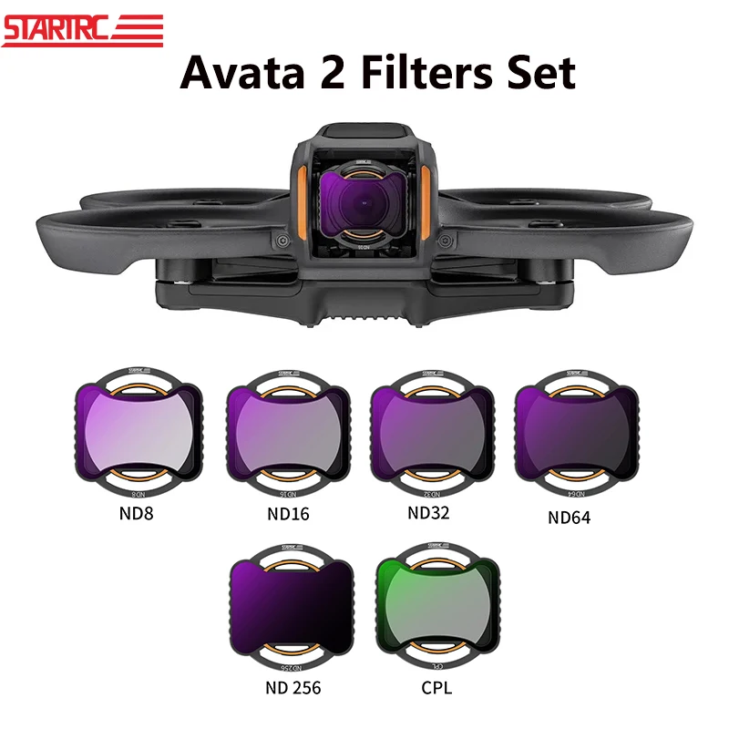 Filtri Per Obiettivo DJI Avata 2 | Set Misto 4 Pezzi: MCUV, ND8, ND16, ND32 | Vetro Ottico, Ultraleggeri - 3