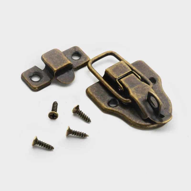 Vintage Lock Antique Bronze Hasp with Screws Jewelry Chest Box Gift Box Suitcase Case Buckles Hasp Latch Catch Clasp