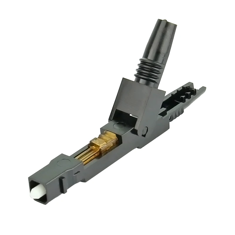 100PCS Embedded SC APC Fiber Optic Fast Connector FTTH Single Mode Fiber Optic SC Quick Connector  Adapter Field Assembly