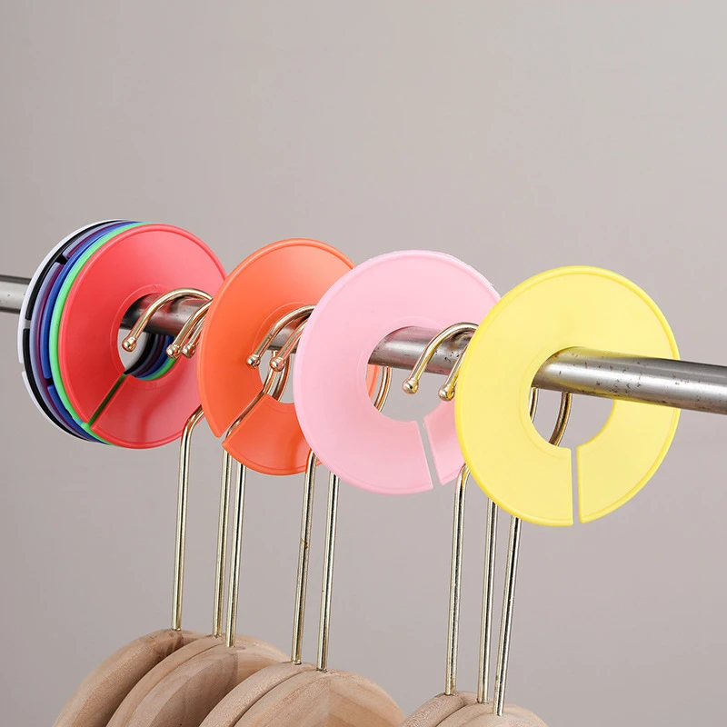 

5PC Multicolor Clothing Size Dividers Round Hangers Closet Dividers separate slice round wardrobe Garment Size Tags