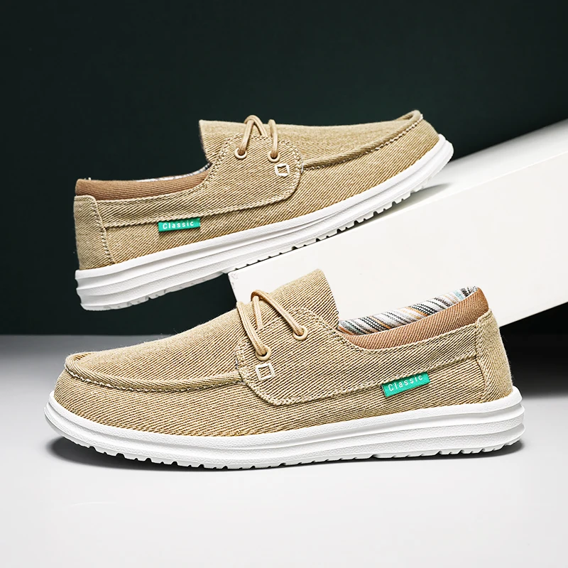 Golden Sapling Canvas Shoes Men Retro Loafers Lightweight Flats Leisure Footwear Male Summer Moccasin men's Casual Business Shoe 6