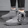Fashion Men's Boots High-top Tooling Men's Ankle Boots designer Motorcycle Boots comfortable Leather Shoes Male Big Size 39-46 3