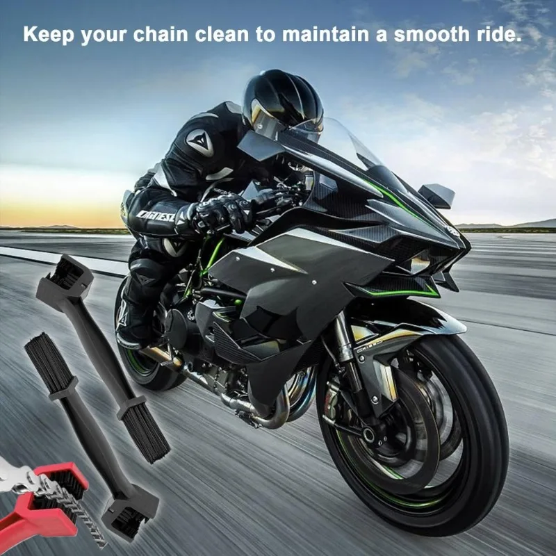 Chain Cleaning Tool Brush 2Pcs for Bike/Motorcycle-Crankset Brush Included Precise Cleaning Kit