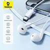 Baseus Encok CZ19 Semi-in-Ear Wired Earphones Type-C With Mic For IOS Mac Xiaomi Samsung HUAWEI Computer Cellphone Headphones 1