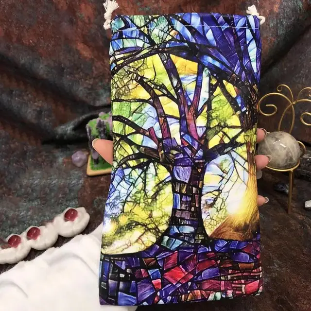 Tarot Kocka Táska Kártya Tartó Ékszer Tasak Hordozható Tároló Húzózsinórral - Image 5