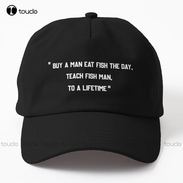 Buy A Man Eat Fish Dad Hat Beach Hats For Men Cartoon Outdoor Cotton Caps  Comfortable Best Girls Sports Funny Art Sun Hats Art