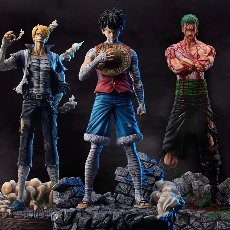 

30cm One Piece Anime Figure Roronoa Zoro Luffy Vinsmoke Sanji Stand Posture Pvc Statue Action Figurine Model Collection Toy Gift
