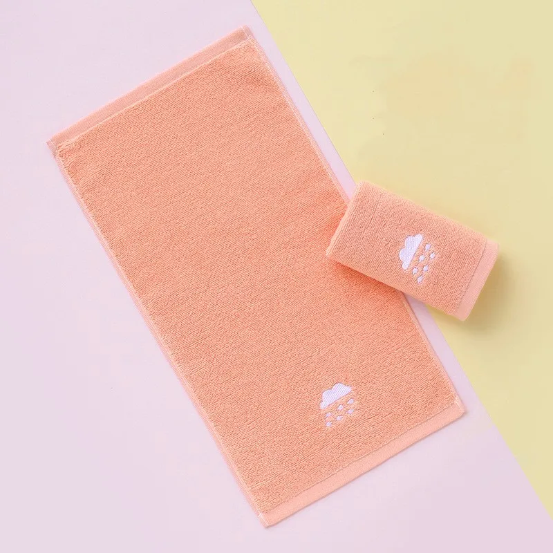 부드러운 자수 날씨 코튼 목욕 수건, 손수건, 샤워 수건, 얼굴 수건, 어린이 수건, 1PC
