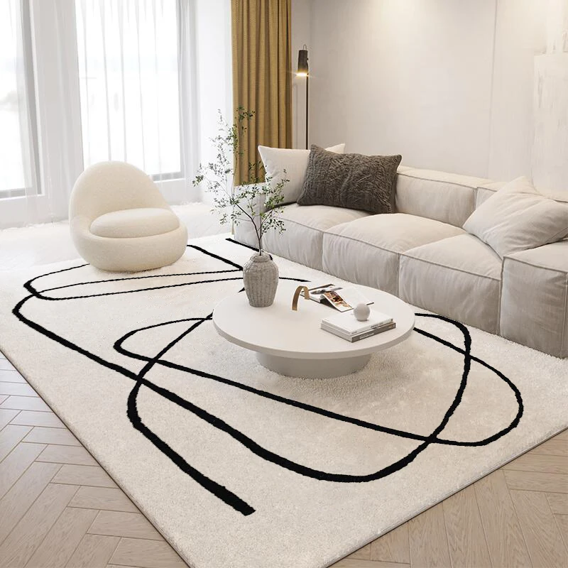 Nordic Abstract Plush Area Rug 1