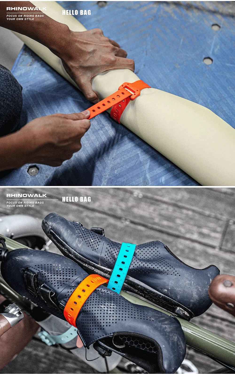 Rhinowalk Verstellbarer, einziehbarer Riemen, TPU, langlebig, Fahrradgepäck-Aufbewahrungsgurt, Outdoor, Reisen, Picknick, Gehen, stabile Riemen – Detail 18
