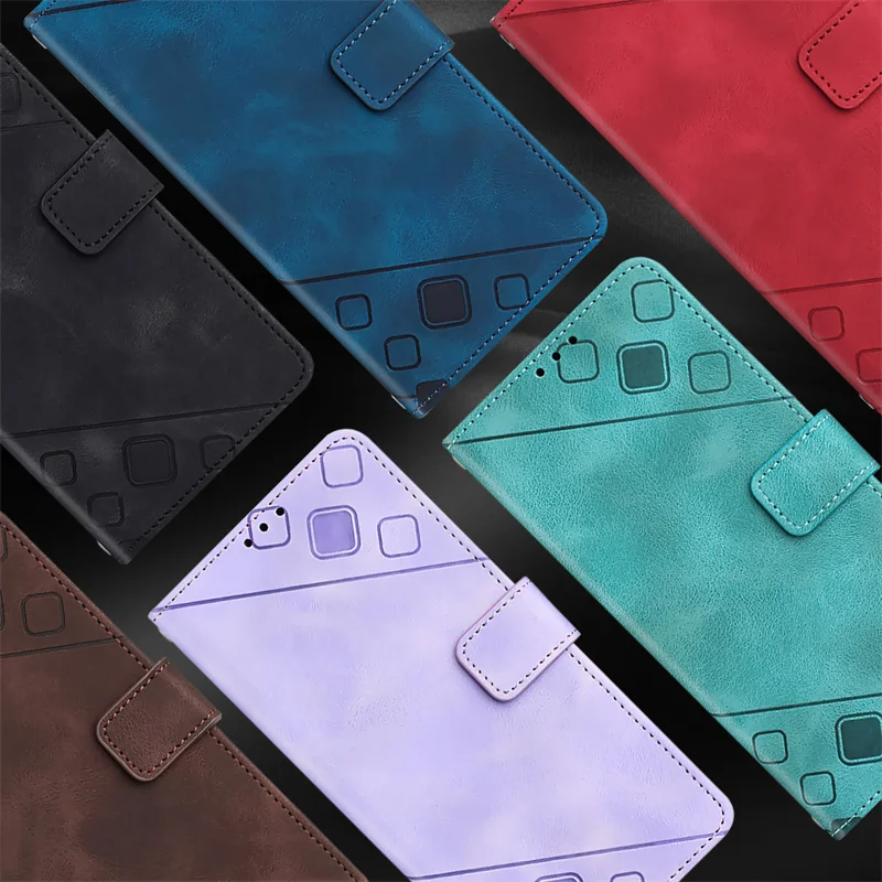 Leather Flip Wallet Case with Card Pocket and Magnetic Closure - Elegant Protection