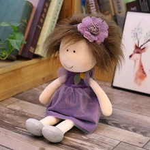 

14 Inch Handmade Rag Dolls Plush Dolls Interior Design Handmade Cotton Lops Rag Girl In The Skirt Doll Stuffed Toys Gift Toy