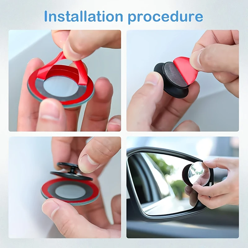 Rear View Mirror 2pcs Blind Spot Car HD Adjustable-Degree Convex Glass Universal Car Assecories Broaden Horizons