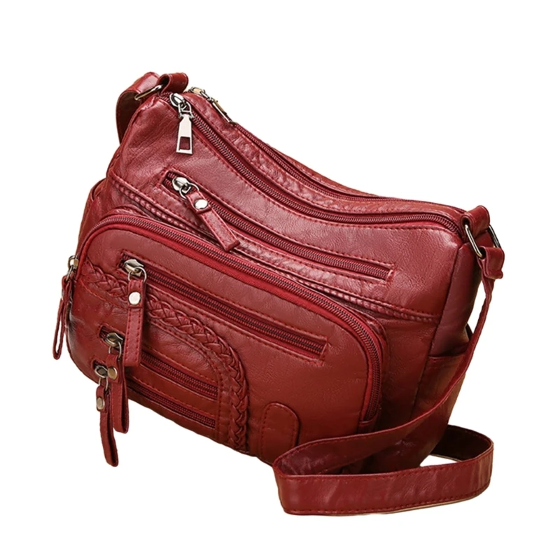 PU Bag Large Capacity Soft Leather Shoulder Bag for Women Versatile Trendy Bag E74B