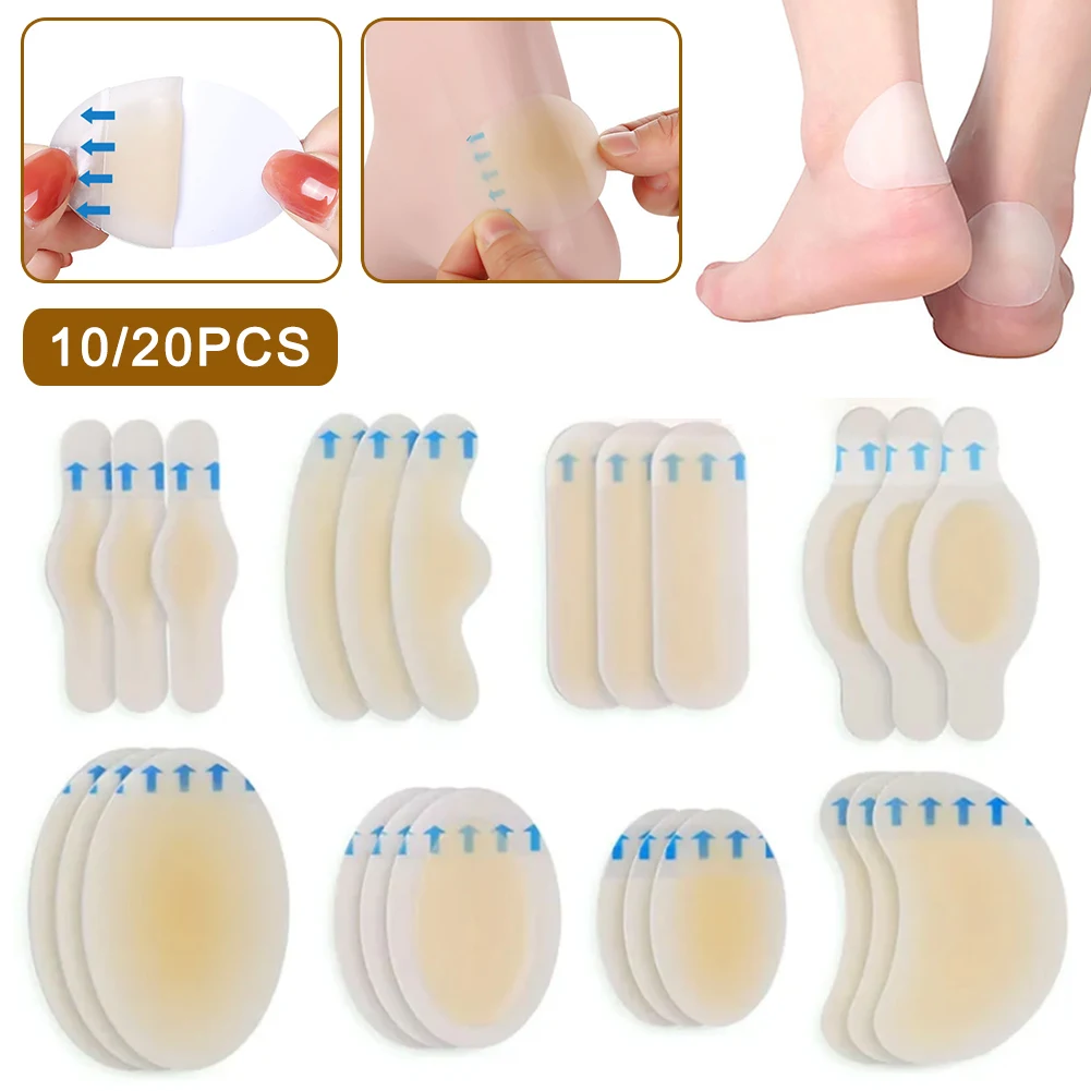 10/20pcs Hydrocolloid Pads Dressing Heel Tape Anti-Wear Band-Aid Adhesive Bandage First Aid kit Outdoor Camping Emergency Kits 2