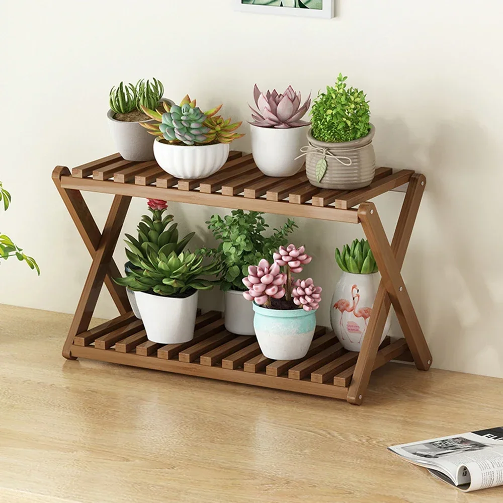 Wooden Flowerpot Organizer Flower Holder Display Shelf Plant Stand Living Room Balcony Stand Pots Outdoor Furniture Plant Stand Wooden Flower Shelf