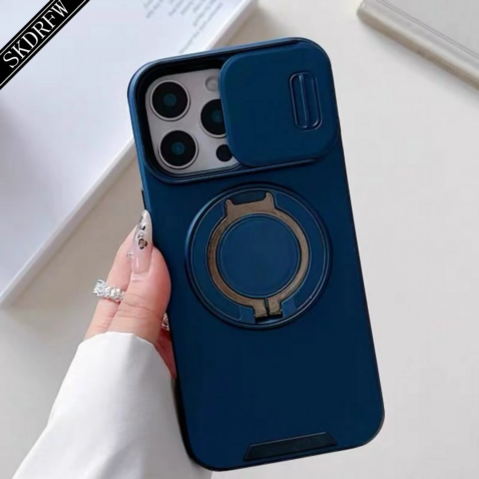 360-Degree Rotating Ring & Magnetic Suction Stand Phone Case